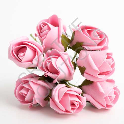 FR-0903 - Vintage Pink 3cm Colourfast Foam Roses